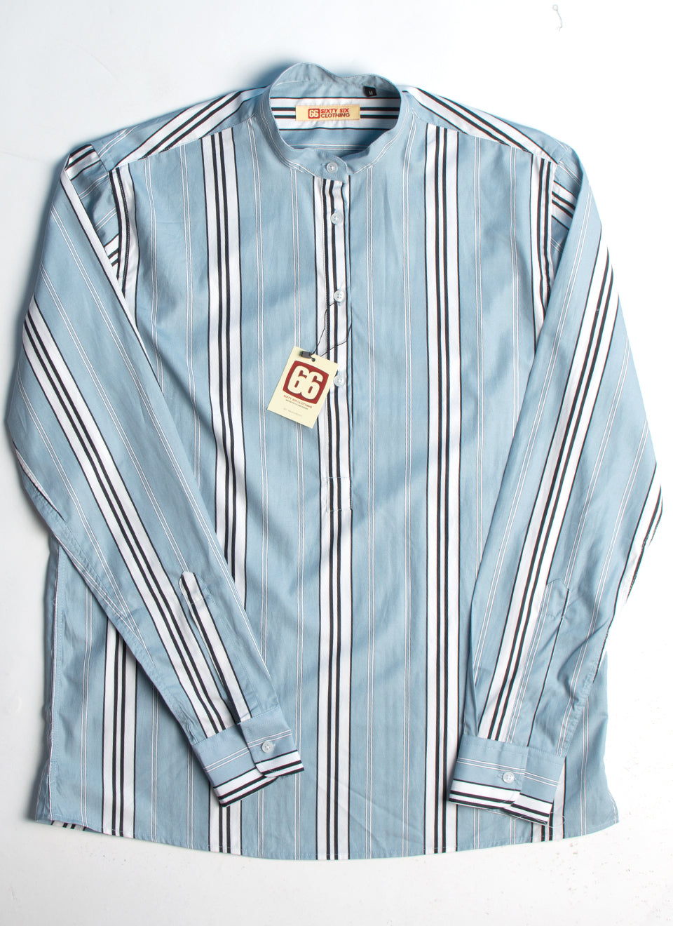 The “Harrison White Album” Stripe Shirt – George Harrison Beatles Inspired by 66 Clothing