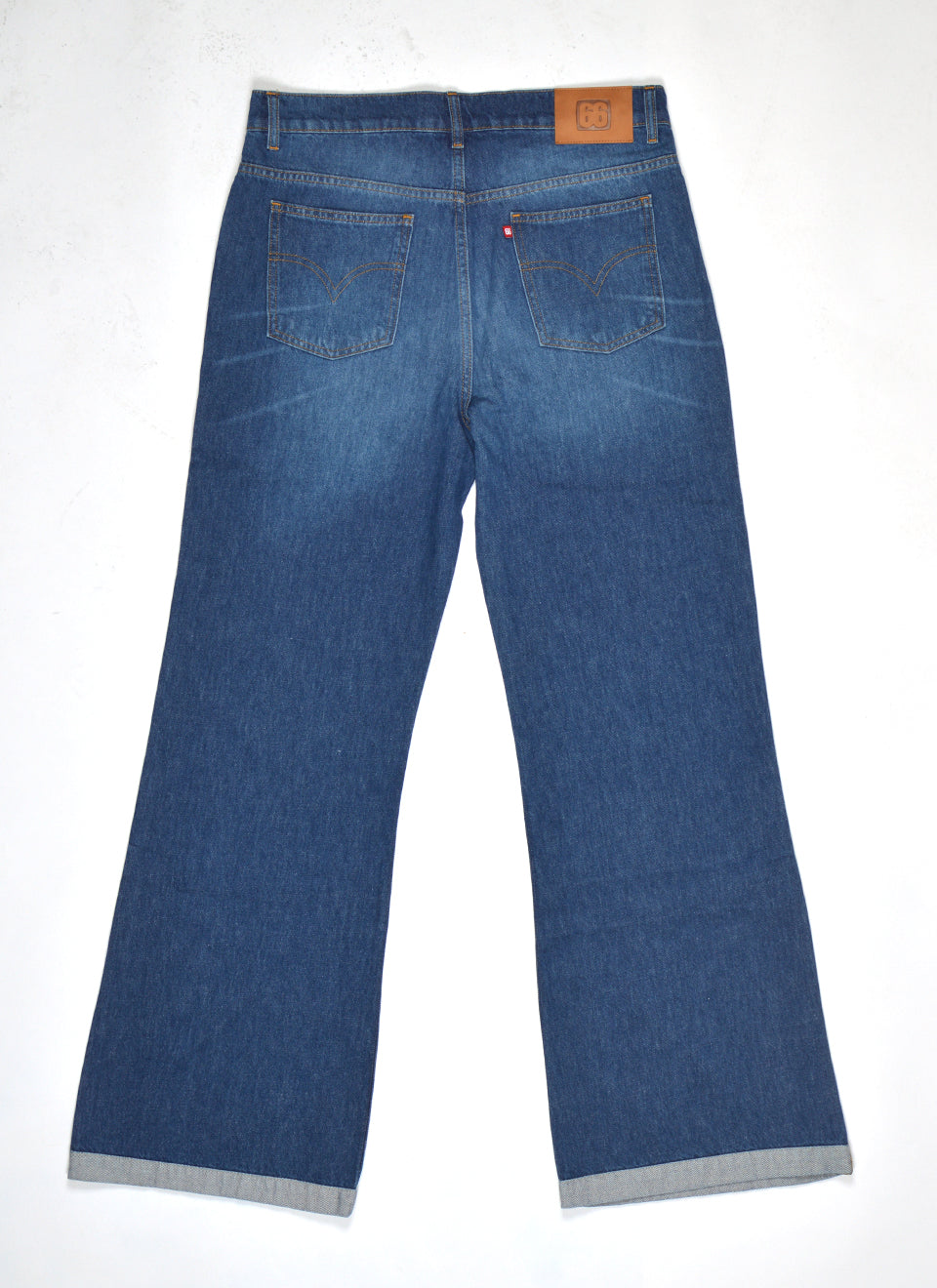 JJ24 Flared Mid Blue Jeans - by 66 Clothing