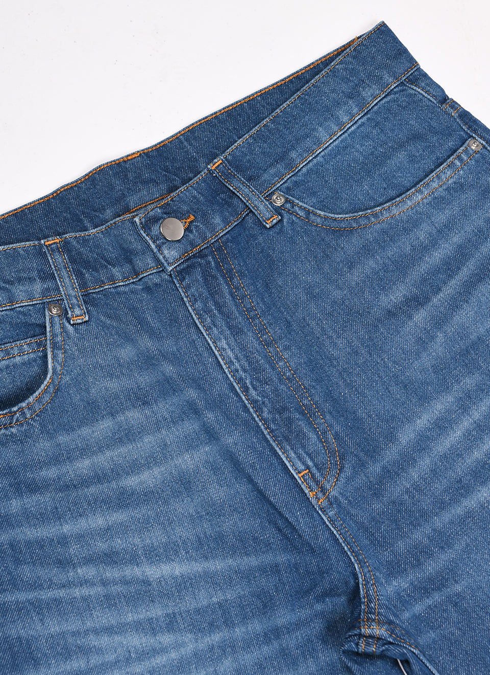 JJ24 Flared Mid Blue Jeans - by 66 Clothing