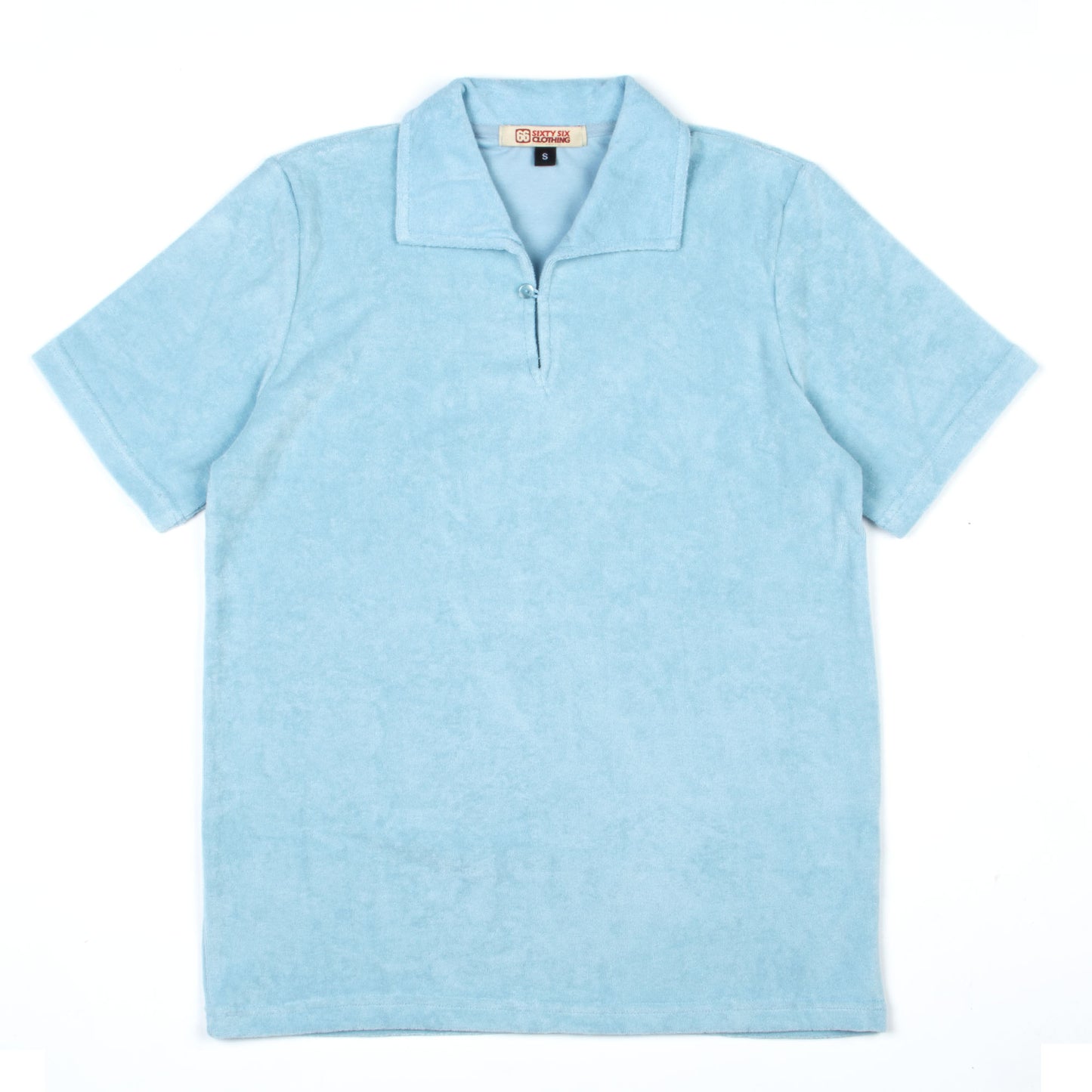 The Dr No In Sky Blue Terry Towelling - 66 Clothing James Bond Inspired Top
