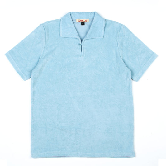 The Dr No In Sky Blue Terry Towelling - 66 Clothing James Bond Inspired Top