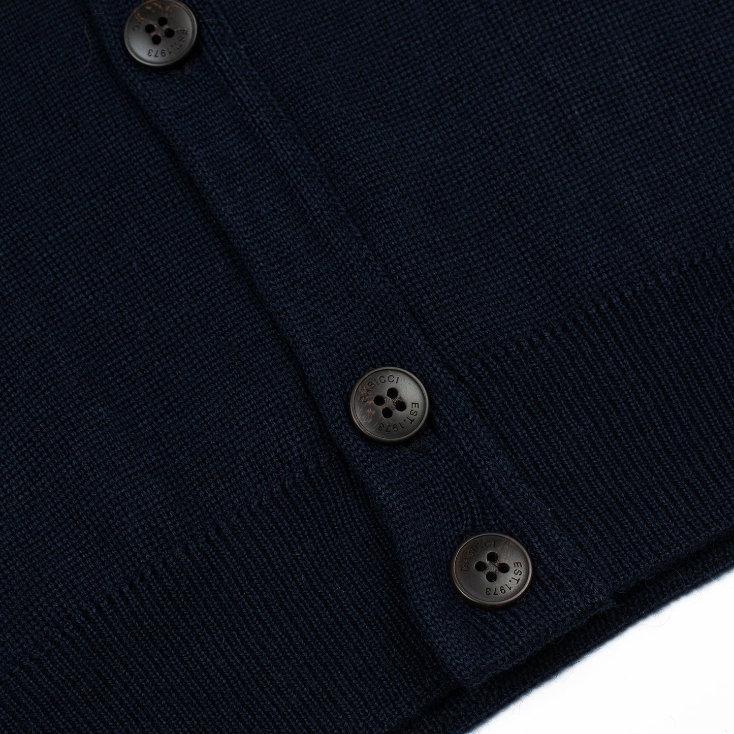 Gabicci Button Through Cardigan Navy - Wool Mix