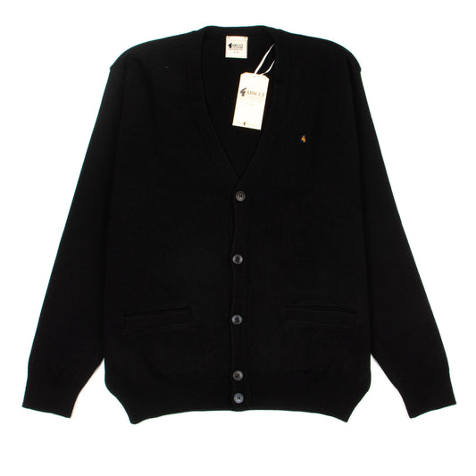 Gabicci Button Through Cardigan Black - Wool Mix