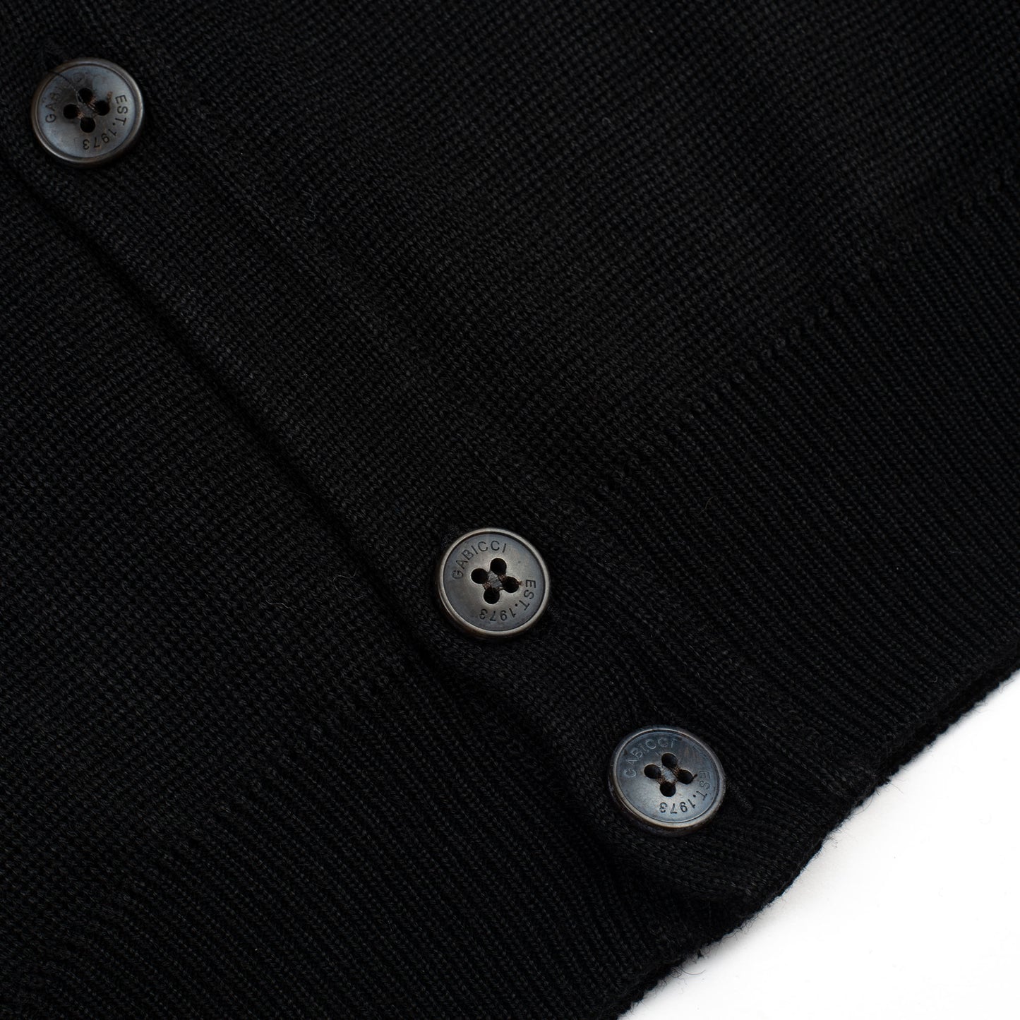 Gabicci Button Through Cardigan Black - Wool Mix