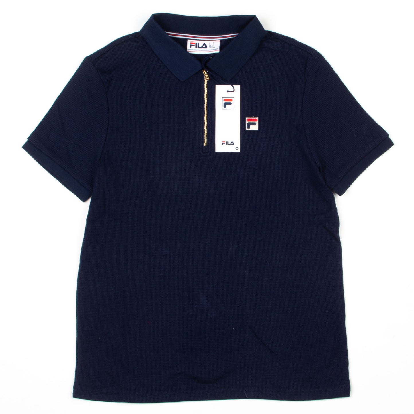 FILA Benjamin Waffle Polo in Fila Navy