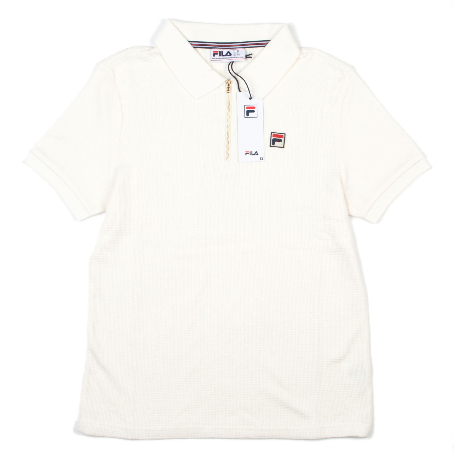 FILA Benjamin Waffle Polo in Gardenia