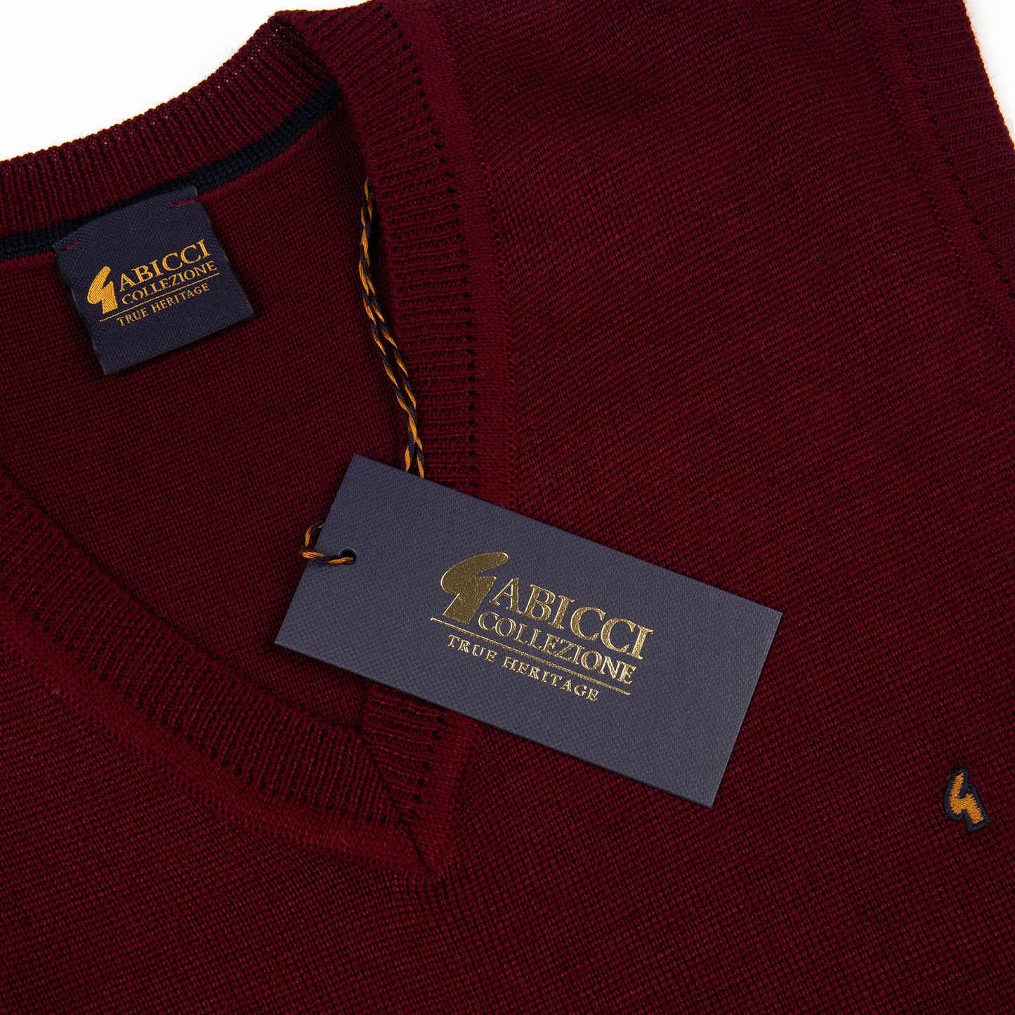 Gabicci V-Neck Tank Top Sweater Vest Berry - Wool Mix