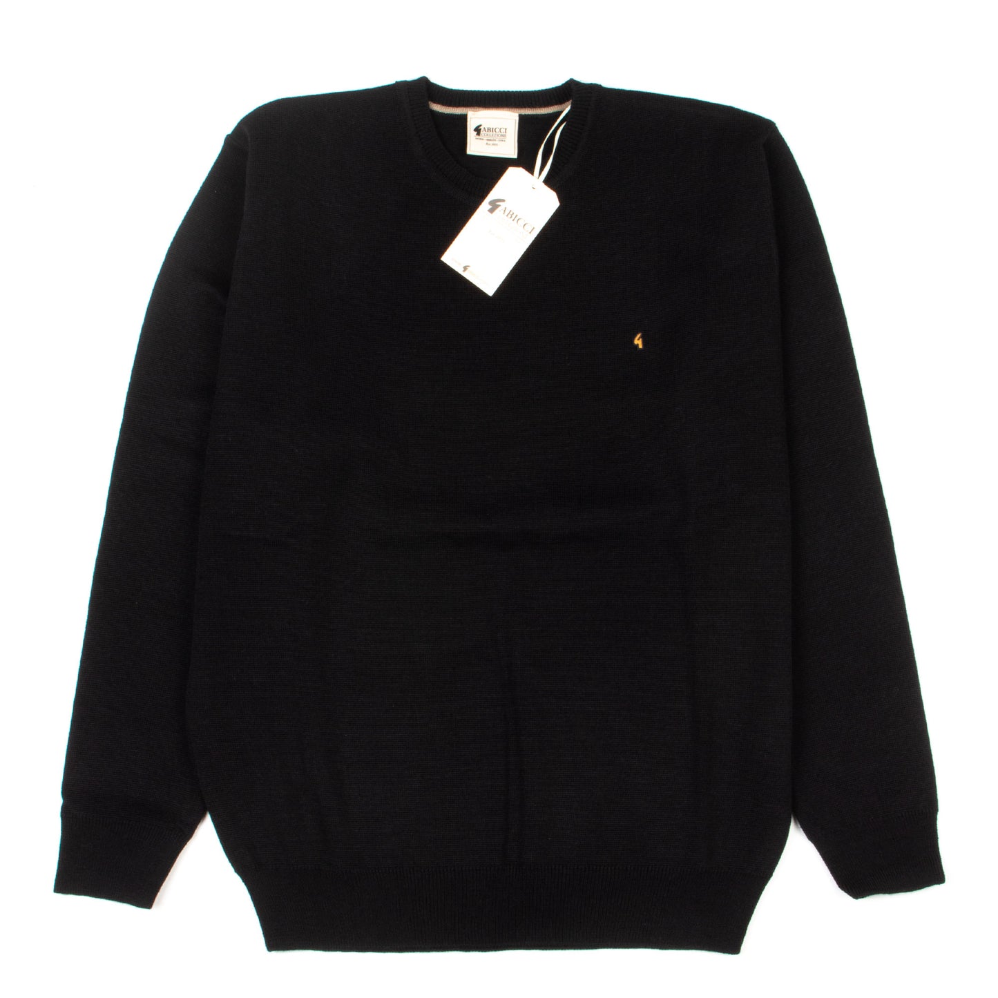 Gabicci Crew Neck Black - Wool Mix