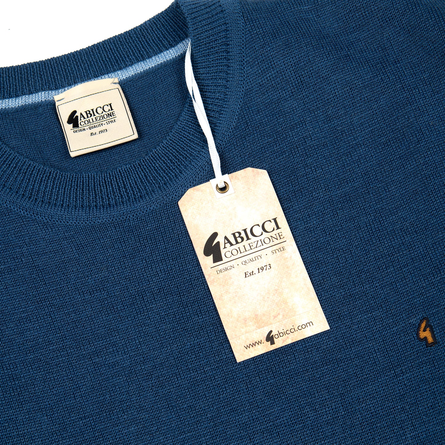 Gabicci Crew Neck Denim - Wool Mix