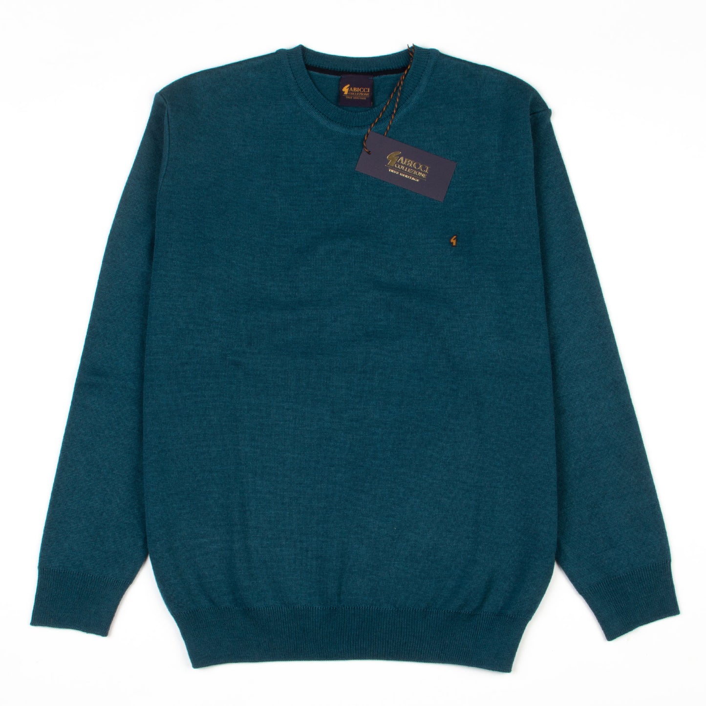 Gabicci Crew Neck Teal - Wool Mix