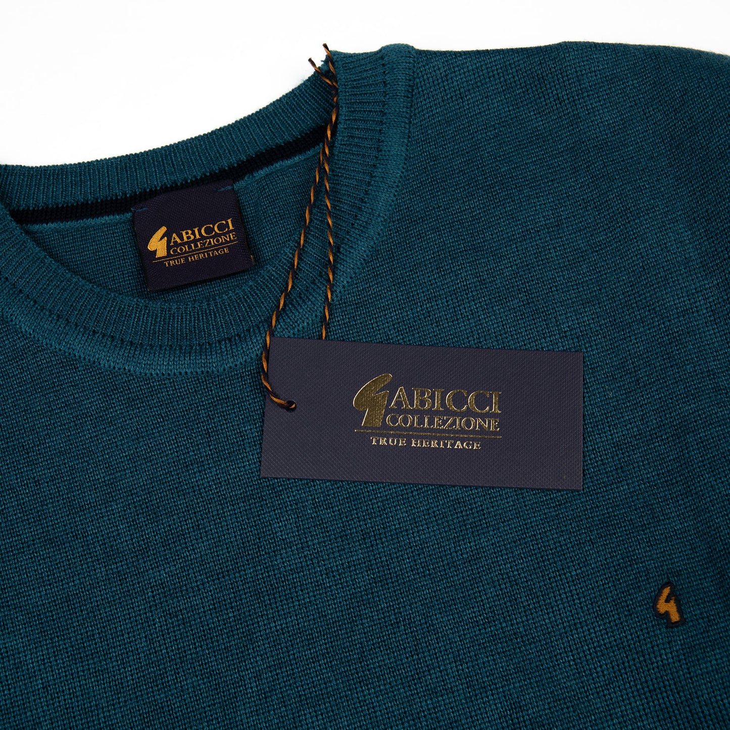 Gabicci Crew Neck Teal - Wool Mix
