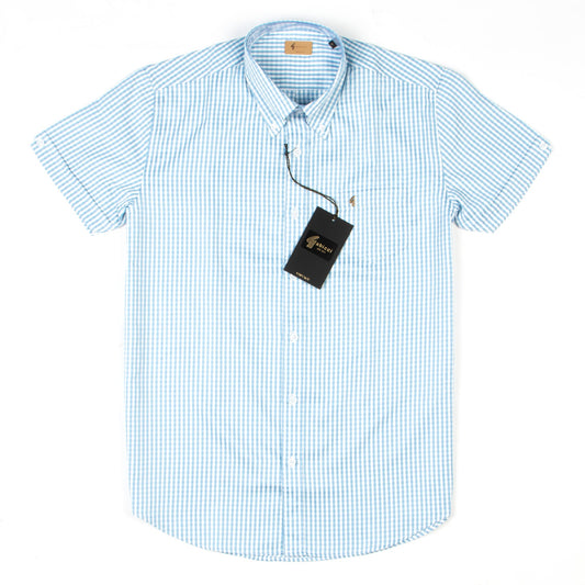 Gabicci - Fraser - Button Down Short Sleeve Shirt - Aqua