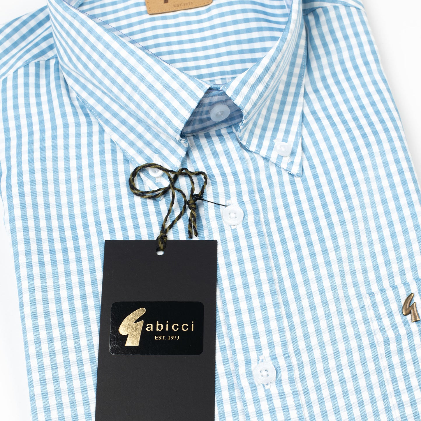 Gabicci - Fraser - Button Down Short Sleeve Shirt - Aqua