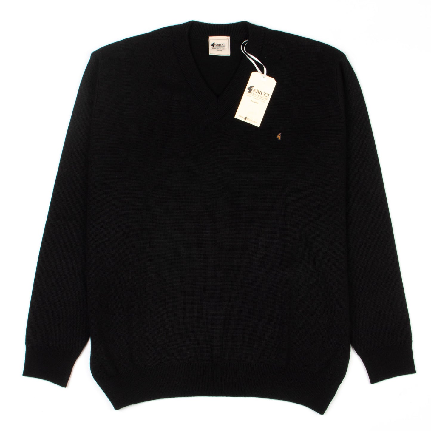 Gabicci V-Neck Sweater Black - Wool Mix