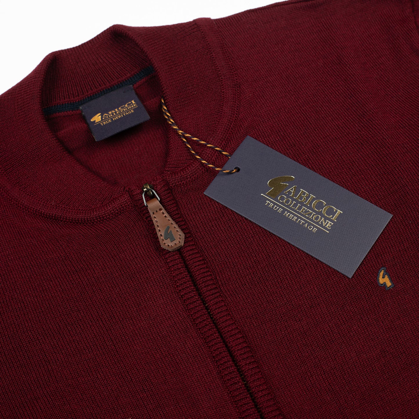 Gabicci Zip Through Merlot - Wool Mix