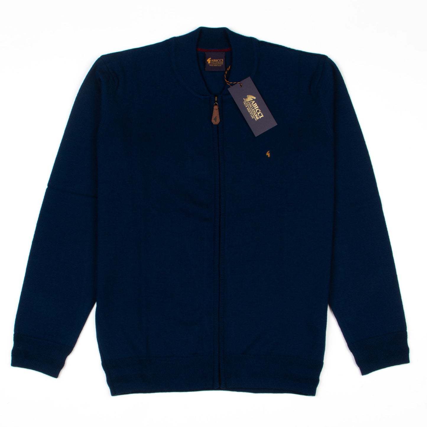 Gabicci Zip Through Blue - Wool Mix