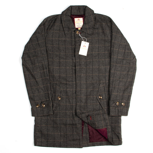 Herringbone Mac - Grey - 60s / 70s Style Overcoat
