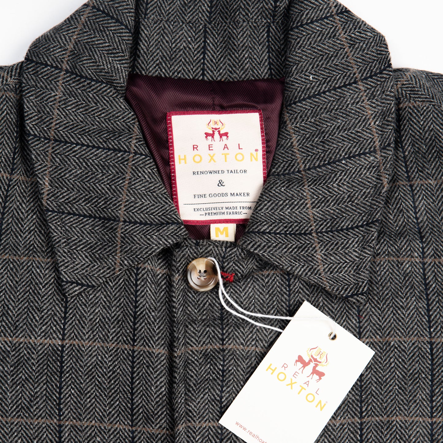 Herringbone Mac - Grey - 60s / 70s Style Overcoat