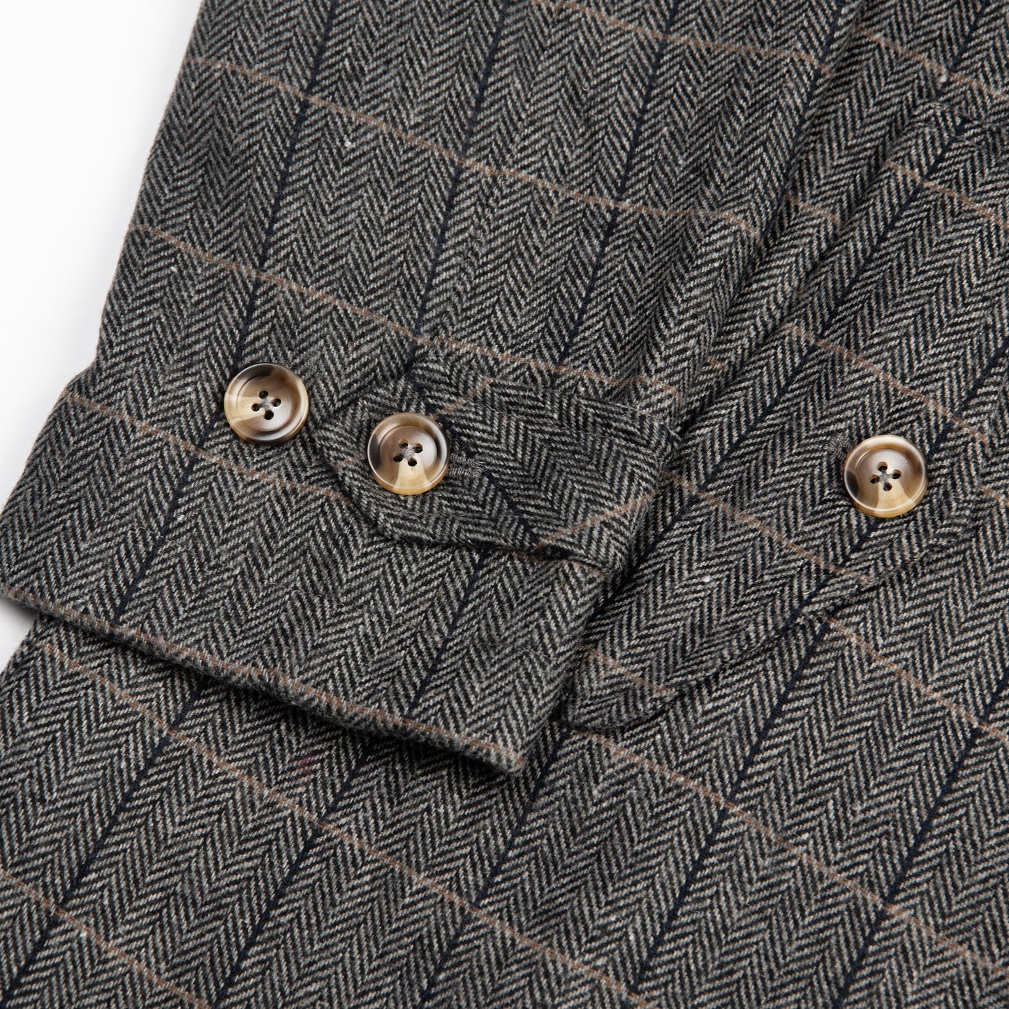 Herringbone Mac - Grey - 60s / 70s Style Overcoat