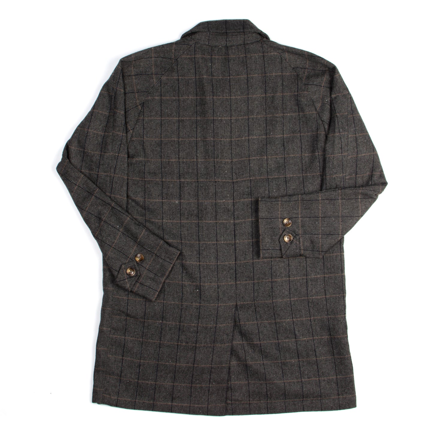 Herringbone Mac - Grey - 60s / 70s Style Overcoat