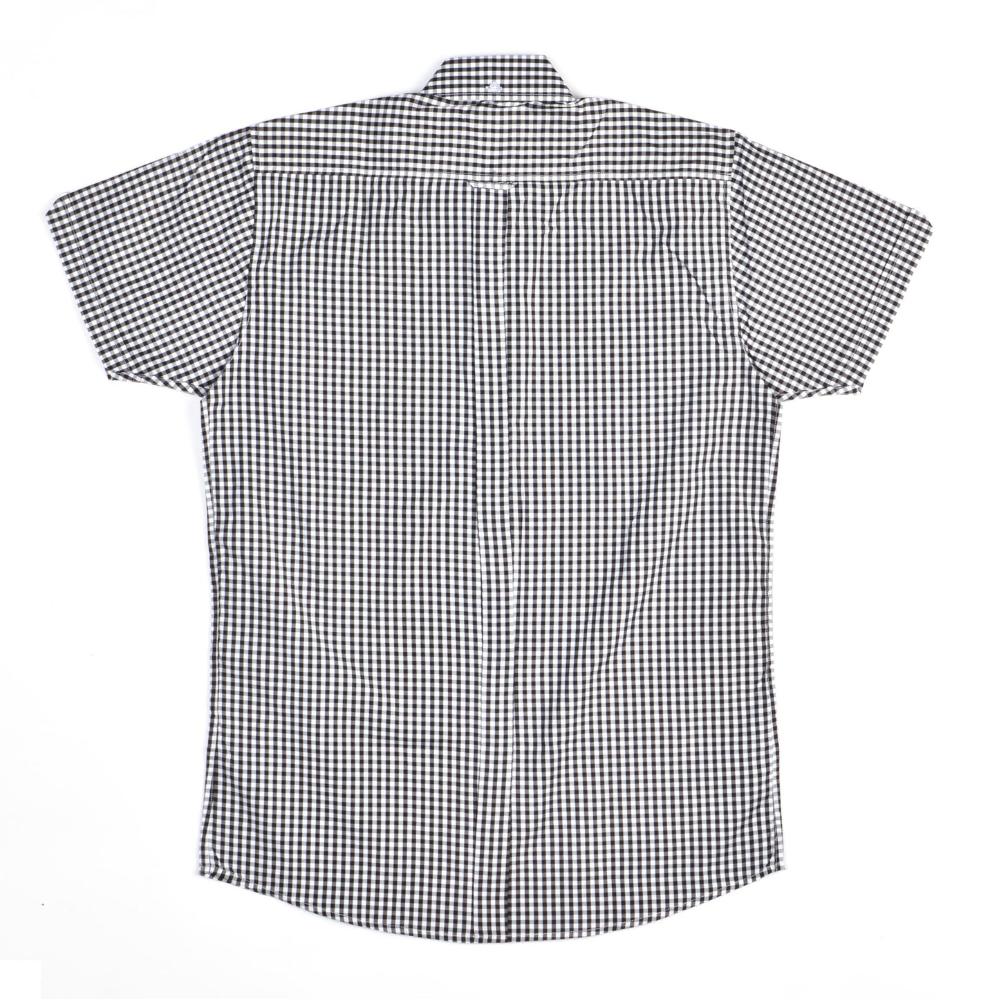 Black & White Gingham Button-Down Shirt