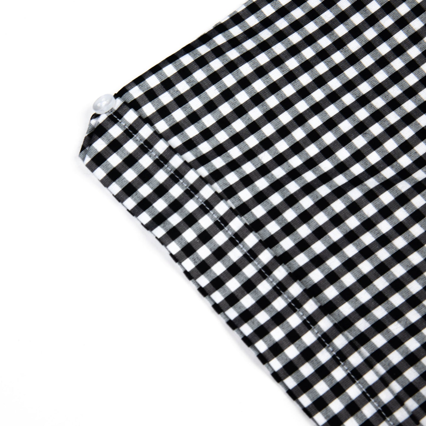 Black & White Gingham Button-Down Shirt