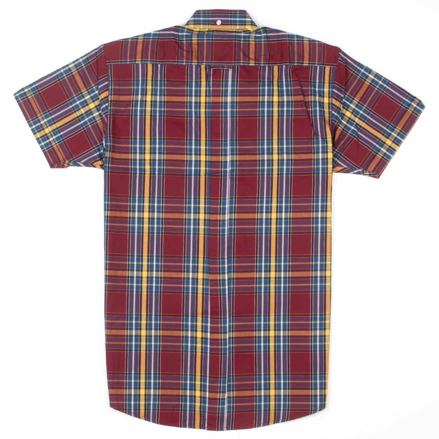 Burgundy Short Sleeve Button Down Shirt - Relco