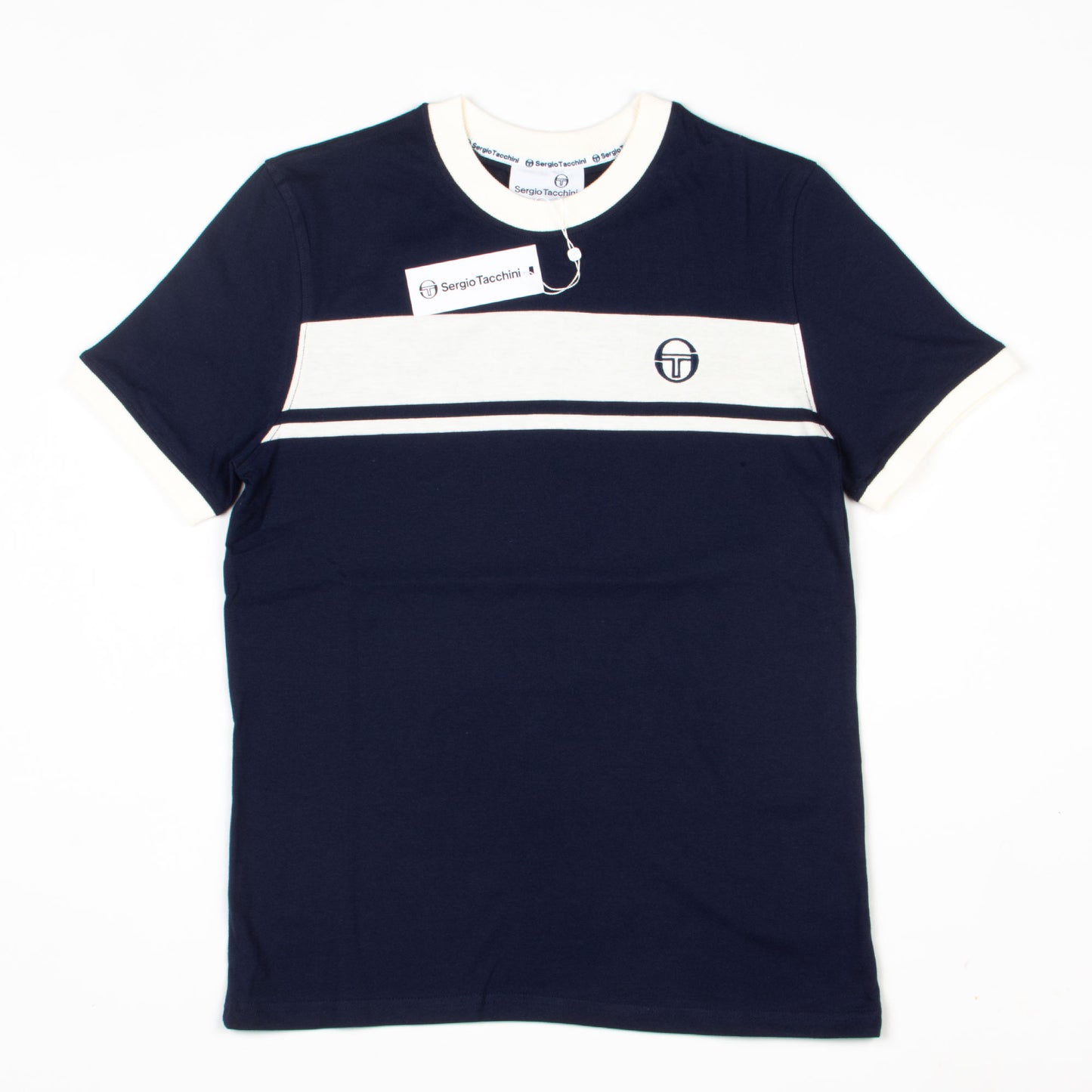 Sergio Tacchini Masters T Shirt Navy White