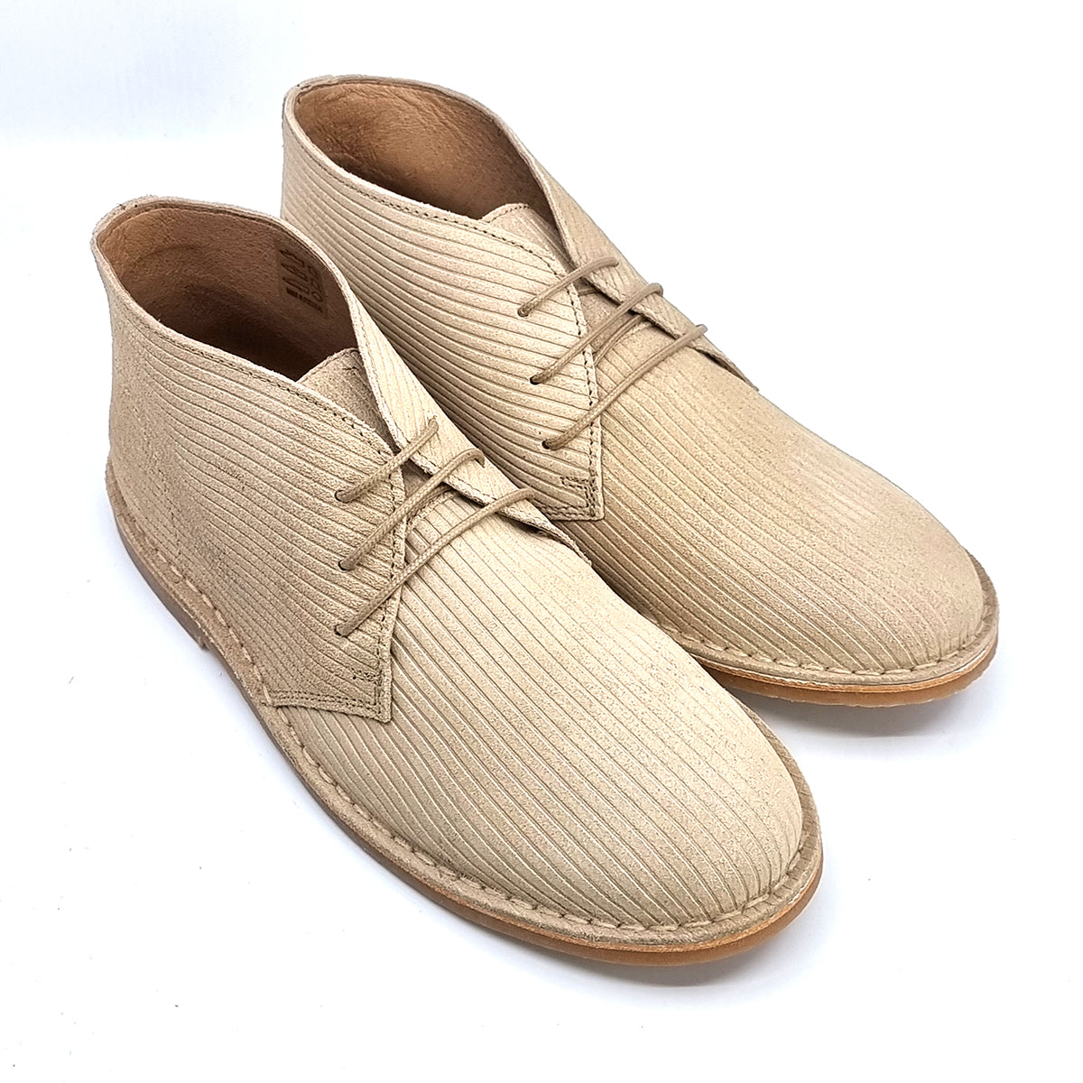 The Preston – Cord Effect Desert Boots In Stone
