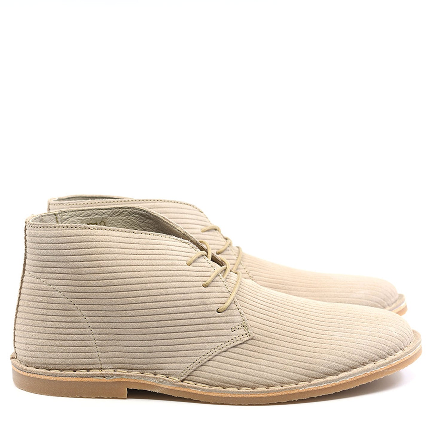 The Preston – Cord Effect Desert Boots In Stone