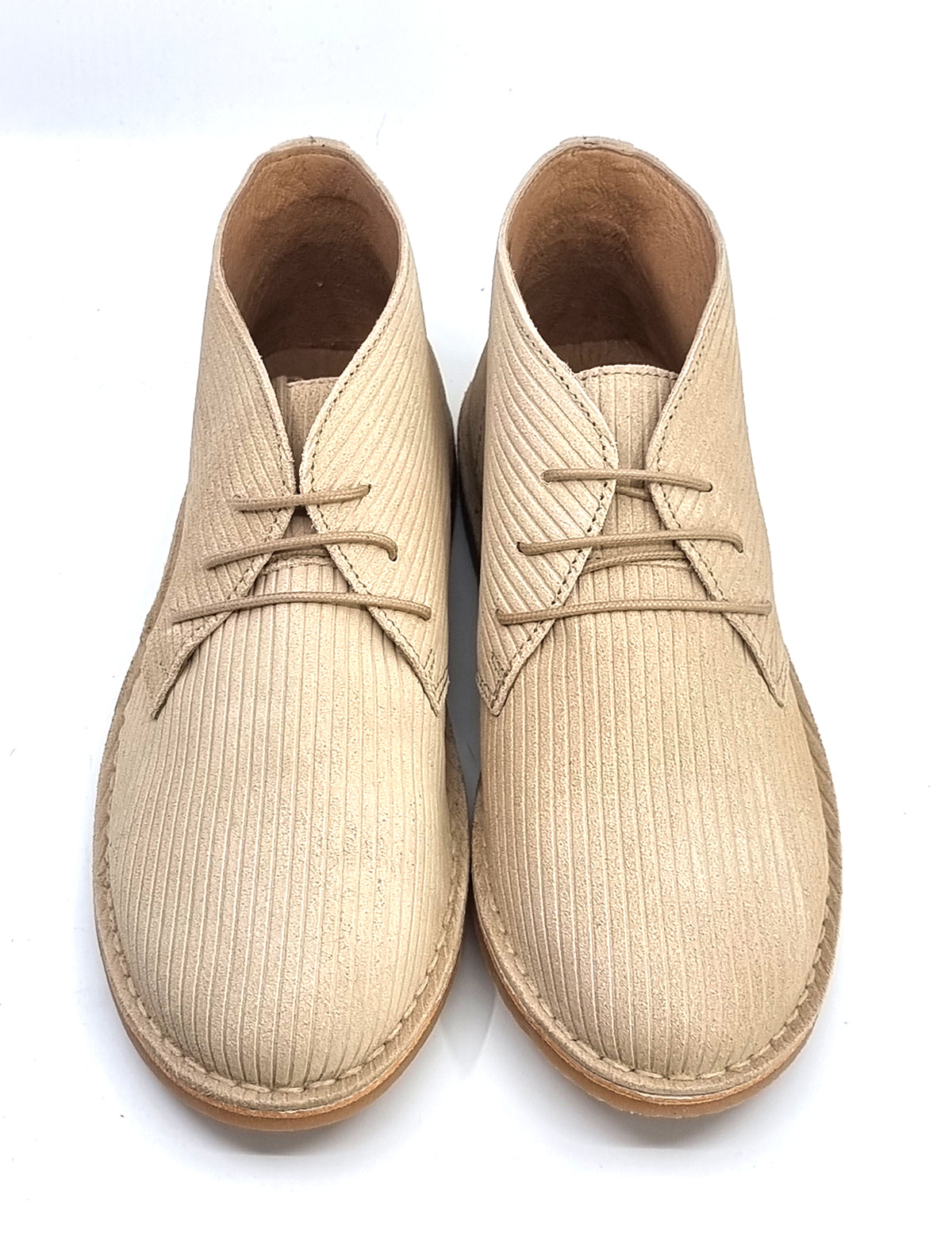 The Preston – Cord Effect Desert Boots In Stone