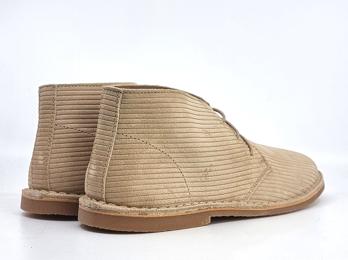 The Preston – Cord Effect Desert Boots In Stone