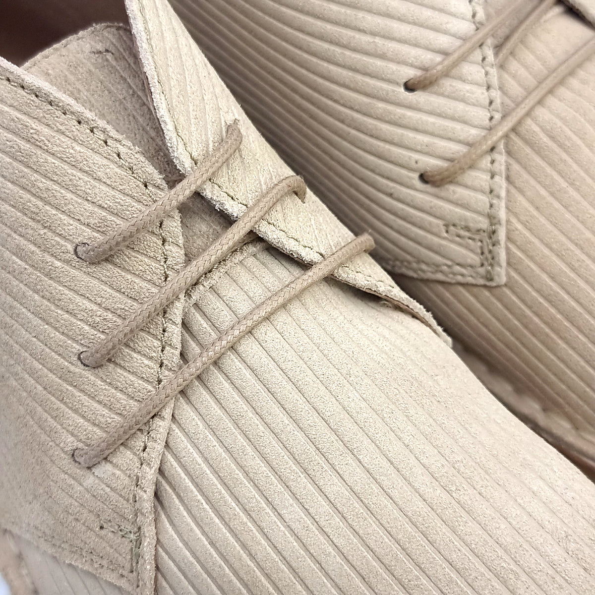 The Preston – Cord Effect Desert Boots In Stone