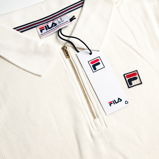 FILA Benjamin Waffle Polo in Gardenia