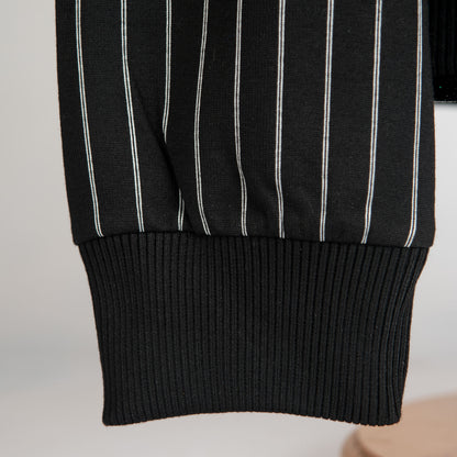 FILA Cooper Striped Track Jacket in Black/ Egret