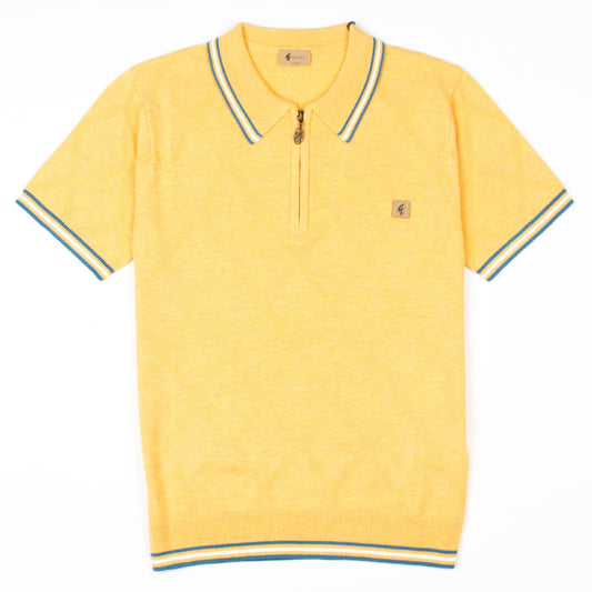Gabicci - Moore Knit Polo In Pineapple