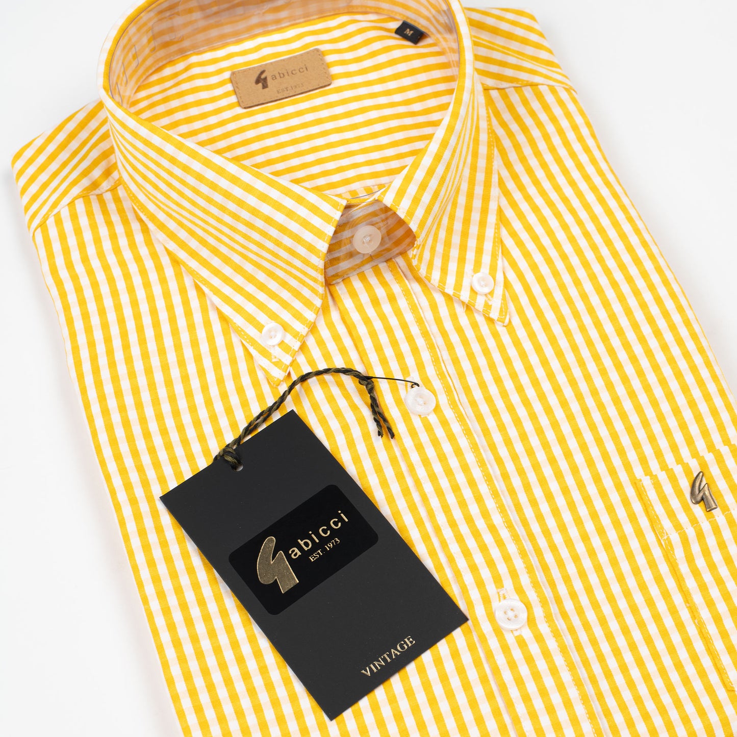 Gabicci - Fraser - Button Down Short Sleeve Shirt - Pineapple