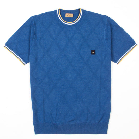 Gabicci - Santino Knitted Crew Neck Sapphire