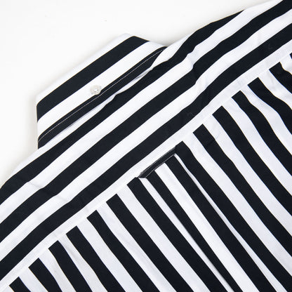 Relco Button-Down Shirt – Black & White Stripe | Inspired by Terry Hall & The Specials